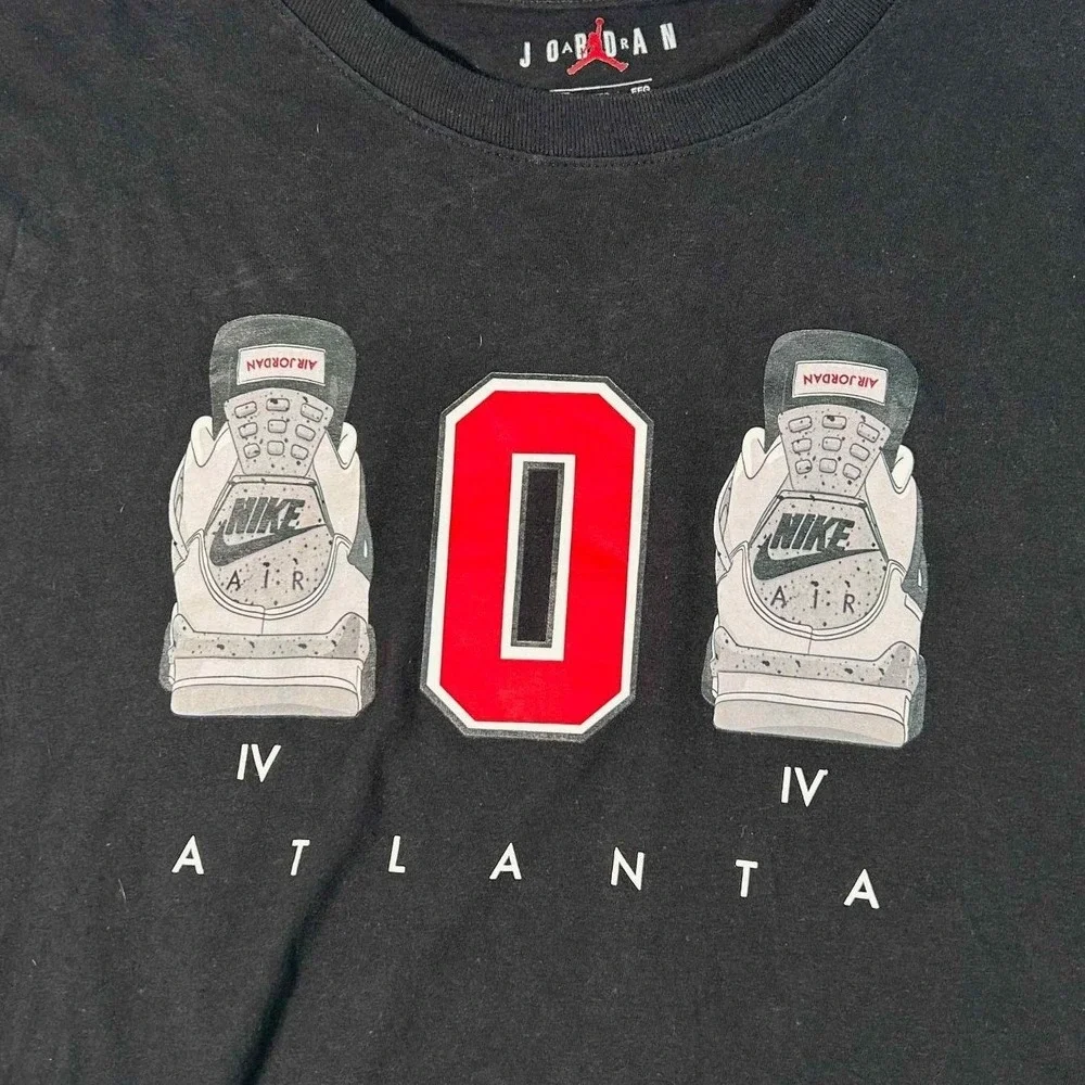 Jordan Mens Atlanta IV Graphic T-Shirt Black XXL Short Sleeve AJ4 Sneaker Tee